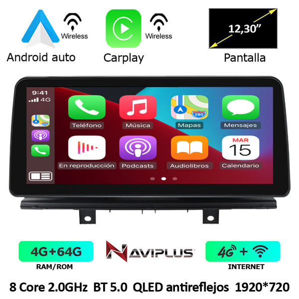 PANTALLA DE 12" PARA BMW X5 Y X6 F15 F16
